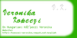 veronika kopeczi business card